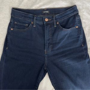 Express High Rise Dark Wash Skinny Jeans women’s